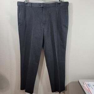 Dockers Premium Charcoal Flat Front Dress Pants Size 42 Straight Leg Pockets